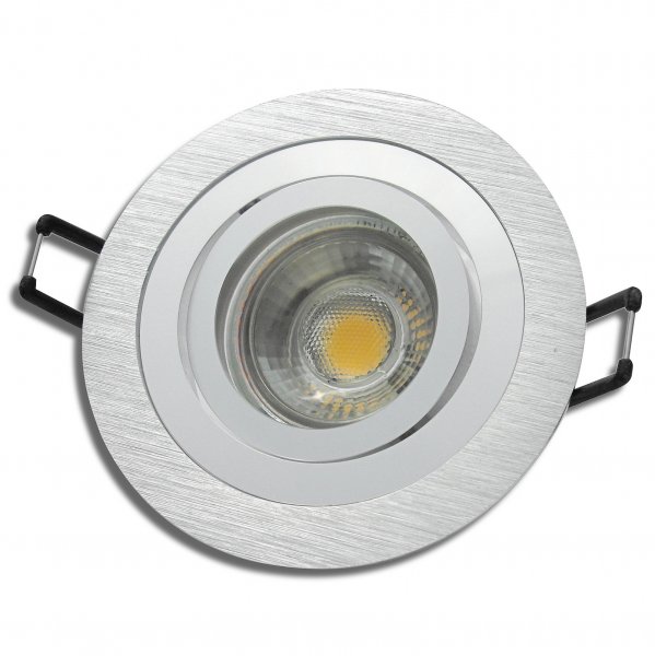 12Volt oder 230V Aluminium Einbaurahmen OHNE LED Lampe Silber oder Schwarz 