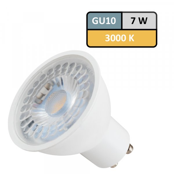 7Watt / MCOB LED Leuchtmittel Gu10 / 550Lumen / WARMWEISS / 3000k