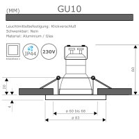 IP44 | SMD LED Einbauleuchten Marina | 5,5Watt | 230Volt | Step dimmbar
