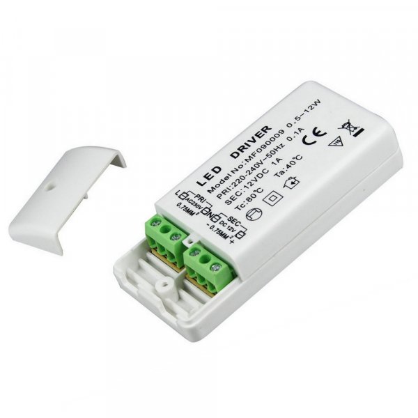 Elektronischer LED Transformator 0,5 -&gt; 12 Watt f&uuml;r LED Lampen oder Stripes