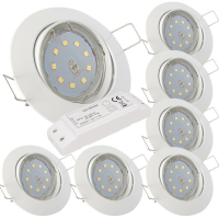 12Volt LED Einbaustrahler Jan | 3Watt | Gu5.3 Sockel | MR16 Fassung | Mit LED Transformator