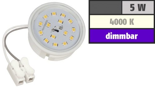 LED-Modul 400 Lumen 5Watt Einbautiefe nur 23mm 230Volt 3 x Stufen Dimmbar 