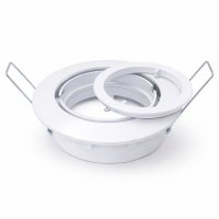 Decken Einbaufassung Timo 12V und 230V, OHNE Leuchtmittel, Schwenkbar