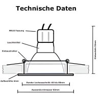 12Volt Bad Einbaustrahler Marina / IP44 / 3W / MCOB LED / Rund / inklusive LED Trafo
