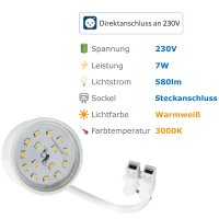 LED-Modul, 7Watt, 580Lumen, 230Volt, 50 x 23mm,...