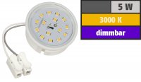 Flacher SMD LED Einbaustrahler Timo / 220Volt / 5Watt / 100% DIMMBAR  / ET=32mm