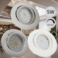 Flacher SMD LED Einbaustrahler Timo / 220Volt / 5Watt /...