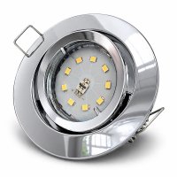 Flacher SMD LED Einbaustrahler Timo / 220Volt / 5Watt / 100% DIMMBAR  / ET=32mm