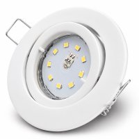 Flacher SMD LED Einbaustrahler Timo / 220Volt / 5Watt / 100% DIMMBAR  / ET=32mm