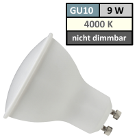 SMD LED Leuchtmittel 230Volt - 9Watt - NEUTRALWEISS 4000Kelvin - 120&deg; Abstrahlwinkel - Sockel Gu10
