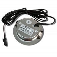 3er Set / Flache LED Einbauspots Lina / 12Volt / 3W / Kabelbaum / Stecker/ Verteilerleiste / LED Trafo / 230V Netzkabel für schaltbare Steckdosen