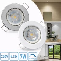 LED Einbaustrahler Tom / 230Volt / 7Watt / Dimmbar /...