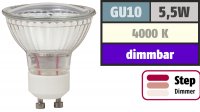 Runder SMD Glas Einbaustrahler Laura | 230V | 5W STEP DIMMBAR | Klarglas