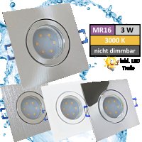 12Volt | SMD LED Bad Einbauleuchten IP44 | 3Watt | LED...