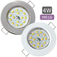12Volt LED Einbaustrahler Tom | 5Watt | Gu5.3 Sockel | MR16 Fassung | Mit LED Transformator