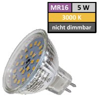 12Volt LED Einbaustrahler Tom | 5Watt | Gu5.3 Sockel | MR16 Fassung | Mit LED Transformator