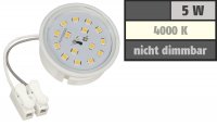LED Einbaustrahler Tom | Flach | 230V | 5W | ET-28mm | Weiss | Starr