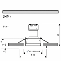 SMD LED Einbaustrahler Tom | 230Volt | 9 Watt | 900...