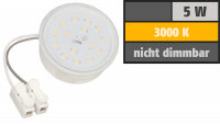 LED Einbaustrahler Tom | Flach | 230V | 5W | ET-28mm | Weiss | Starr | Milchglas