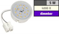 LED Einbaustrahler Tom | Flach | 230V | 5W | ET-28mm | Edelstahl gebürstet | DIMMBAR
