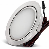 Flache LED Möbel Einbauleuchte Milena 12Volt -  3Watt - 180Lumen - Milchglas