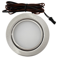 2 Stück - Flache LED Möbel Einbauleuchte Milena 12Volt -  3Watt - 190Lumen - Milchglas