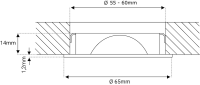2 Stück - Flache LED Möbel Einbauleuchte Milena 12V - 3W - Mit LED Trafo und Verteiler
