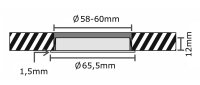 Flache LED Möbel Einbaustrahler Mira - 12V - 2,4W - Loch 58 - 60mm