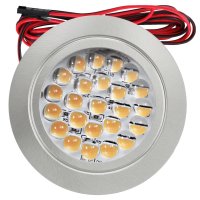 3 Stück Flache LED Möbel Einbaustrahler Mira - 12V - 2,4W - Loch 58 - 60mm