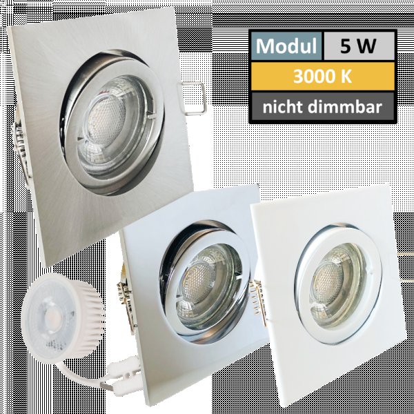Flacher COB LED Modul Einbaustrahler Dario - 230Volt - 5Watt - ET=35mm
