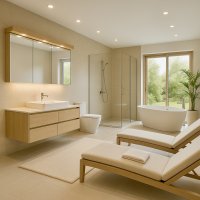 3 Stück Flache LED Möbel-Einbaustrahler Mila  12V - 2,4W - LED Trafo - 230V Zuleitung