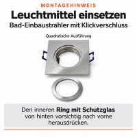 LED Einbaustrahler Marin / 230V / 7W / STEP DIMMBAR / ET = 32mm / IP44