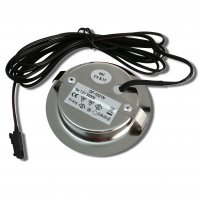 2er Set / Flache LED Einbauspots Lina / 12Volt / 3W / LED Trafo / 230V Netzkabel mit Schnurschalter
