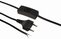2er Set / Flache LED Einbauspots Lina / 12Volt / 3W / LED Trafo / 230V Netzkabel mit Schnurschalter