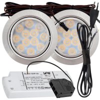 2er Set / Flache LED Einbauspots Lina / 12Volt / 3W / LED...