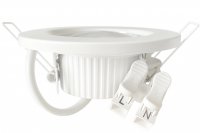 LED Einbaustrahler Tom | Flach | 230V | 7W | ET-30mm | Weiss | STEP DIMMBAR