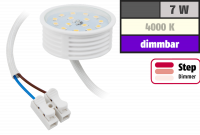 LED Einbaustrahler Tom | Flach | 230V | 7W | ET-30mm | Weiss | STEP DIMMBAR