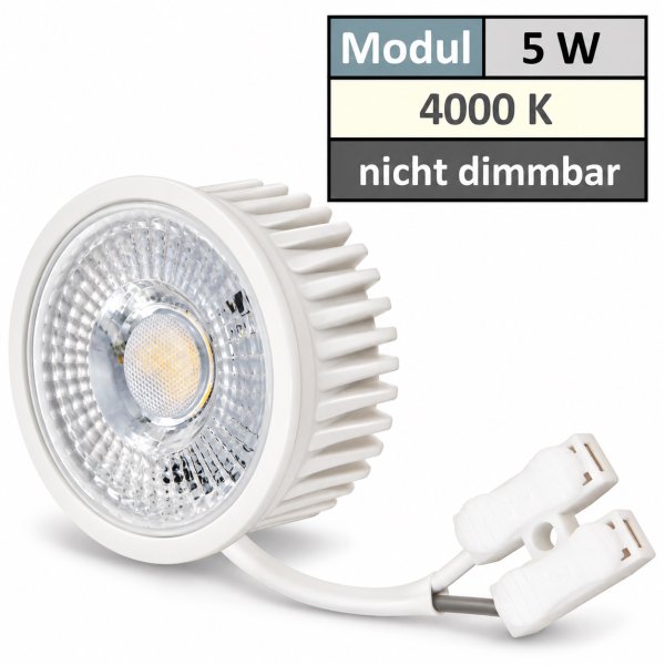 MCOB LED-Modul, 5Watt, 400 Lumen, 230Volt, 50 x 25mm, Neutralweiss, 4000Kelvin