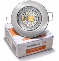 LED Einbaustrahler Tom / 230V / 5Watt / 400Lumen / Silber