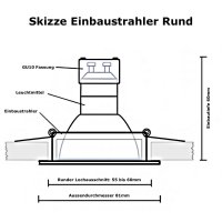 LED Einbaustrahler Tom / 230V / 7Watt / 550Lumen / Silber