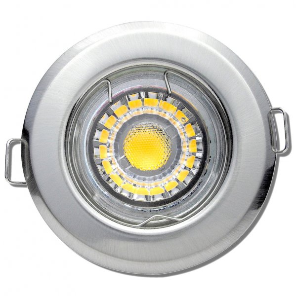 LED Einbaustrahler Tom / 230Volt / 7Watt / Dimmbar / Silber