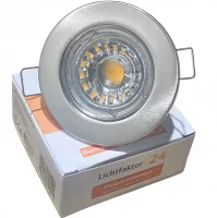 LED Einbaustrahler Tom / 230Volt / 7Watt / Dimmbar / Silber