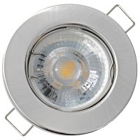 LED Einbaustrahler Tom / 230Volt / 7Watt / Dimmbar / Silber