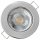 LED Einbaustrahler Tom / 230Volt / 7Watt / Dimmbar / Silber