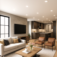 SMD LED Einbaustrahler Tom / 230Volt / 5Watt / 400Lumen / Silber