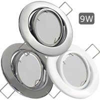 SMD LED Einbaustrahler Tomas / 230V / 9Watt / Schwenkbar...