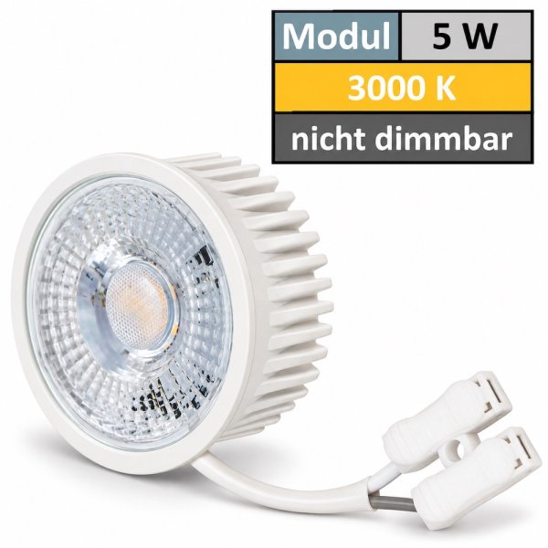 MCOB LED-Modul, 5Watt, 400 Lumen, 230Volt, 50 x 25mm, Warmweiss 3000Kelvin