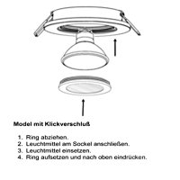 IP44 | SMD LED Einbauleuchten Marin | 5Watt | 230Volt | Quadratisch