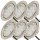 6er Set / Flache LED Einbauspots Lina / 12Volt / 3W / Kabelbaum / Stecker/ Verteilerleiste / LED Trafo / 230V Zuleitung
