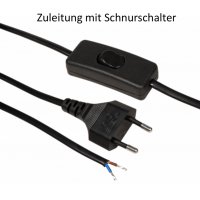 2 Stück - Flache LED Möbel Einbauleuchte Mila 12V - 2,4W - Trafo -  230V Zuleitung mit Schnurschalter
